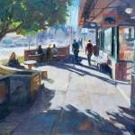 Image courtesy of Roby King Gallery | Breakfast at the Blackbird by Robin Weiss, on display at the Roby King Gallery.