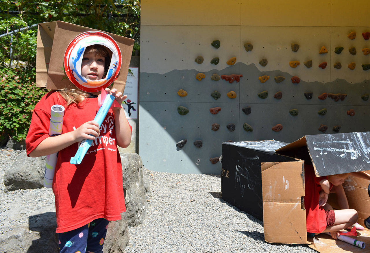 Image courtesy of Kids Discovery Museum | A Kids Discovery Museum astronaut. A day-long lineup of lunar-themed fun is on tap at the museum for Saturday in honor of the 50th anniversary of the Apollo 11 moon landing.