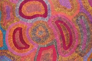 Australian dot paintings on display at Jeffrey Moose Gallery
