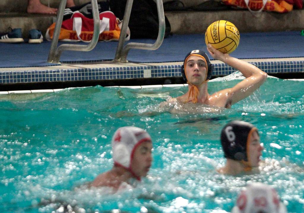 Bainbridge boys splash, shoot to water polo win against Newport | Photo gallery