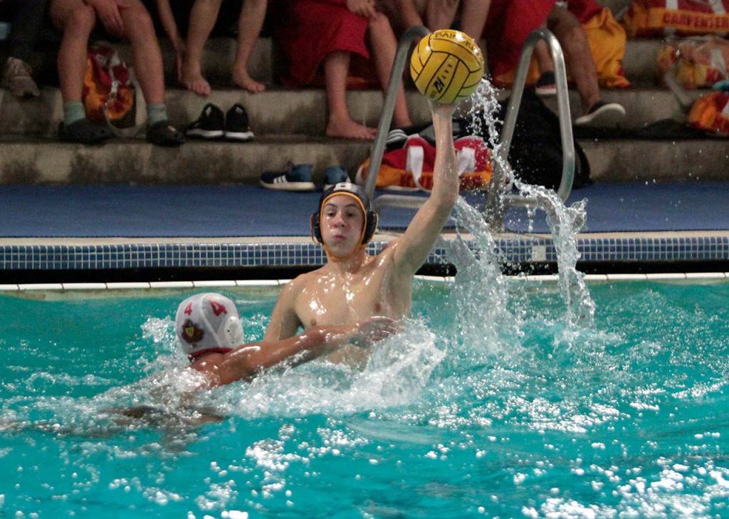 Bainbridge boys splash, shoot to water polo win against Newport | Photo gallery
