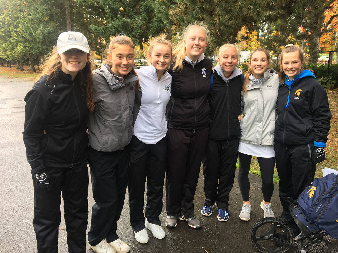 Ian Havill photo | The Bainbridge High School varsity girls golf team gather for a photo at the recent Metro Championship tournament.