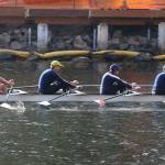 Bainbridge Island Rowing members Marc Stewart, Tim Goss, Mary Madison, Jane Stewart at the 40th annual Head of the Lake Regatta. (Sarah Lane photo)