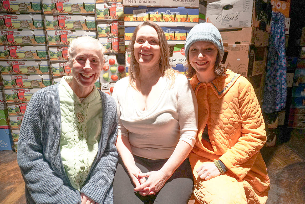 Luciano Marano | Bainbridge Island Review - Helen Heaslip, Michelle Allen and Christen Muir, the stars, along with Wayne Purves (not pictured) of The New Electric Ballroom, fourth installment in the ongoing Irish Play Series.