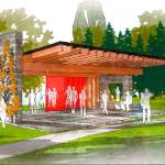 The design of the pavilion in Waterfront Park, from the citys consultant on the Waterfront Park makeover project in 2016. (Image courtesy of the city of Bainbridge Island)