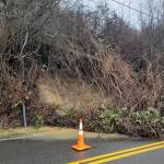 Bainbridge road closed after small landslide