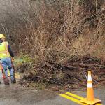 Bainbridge road closed after small landslide