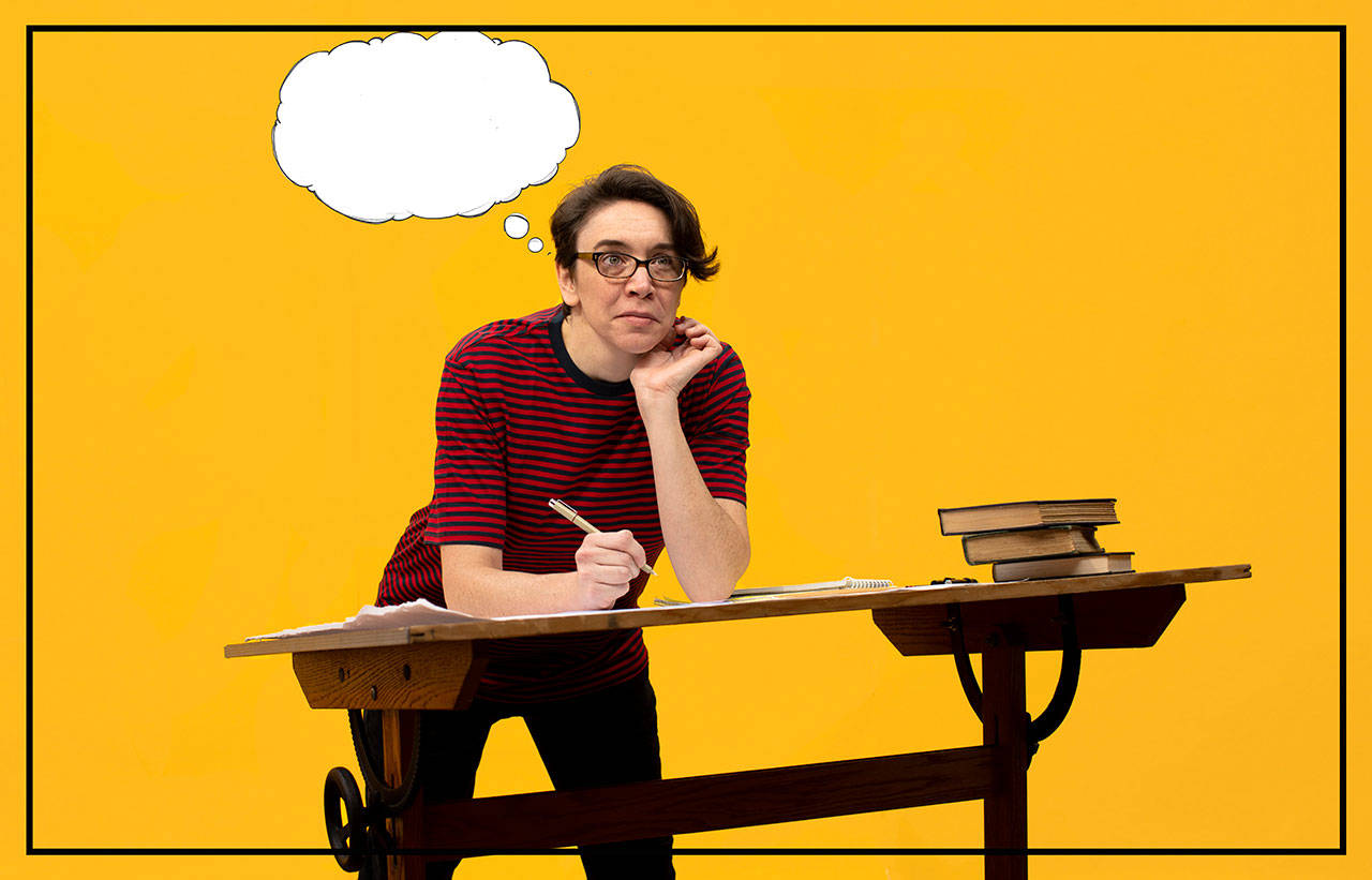 Derek Villaneueva photo | Natalie Moe as Alison in the Bainbridge Performing Arts production of Fun Home.