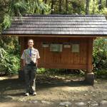 Photo courtesy of Tara Lee Strom                                Bodie Strom, 13, helmed the construction of a new kiosk at the main entrance of the Grand Forest as his Eagle Scout project.
