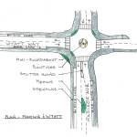 Image courtesy of the city of Bainbridge Island | An illustration of the upcoming changes to the Wyatt Way-Madison Avenue intersection.