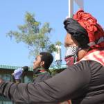 Demonstrators gather in Winslow to stand up for racial equity