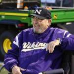 Virg Taylor in a familiar place - on the sidelines at North Kitsap Stadium. (Contributed photo by the Taylor Family)