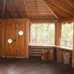 It's not your average treehouse at Islandwood, as the structure is built with beautiful wood and craftsmanship.