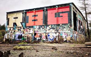 Recently deceased Supreme Court Justice Ruth Bader Ginsberg is honored by an unknown artist who painted this homage at the old Port Blakely mill.
<em>Courtesy photo</em>