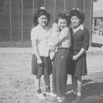 Nobuko Sakai, Bruce Nakao, Kay Sakai Nakao and Taeko Sakai at an internment camp.