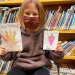 Students made cards to send along with the dinner.