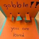 This card tells you what to do with your Thanksgiving Day meal.