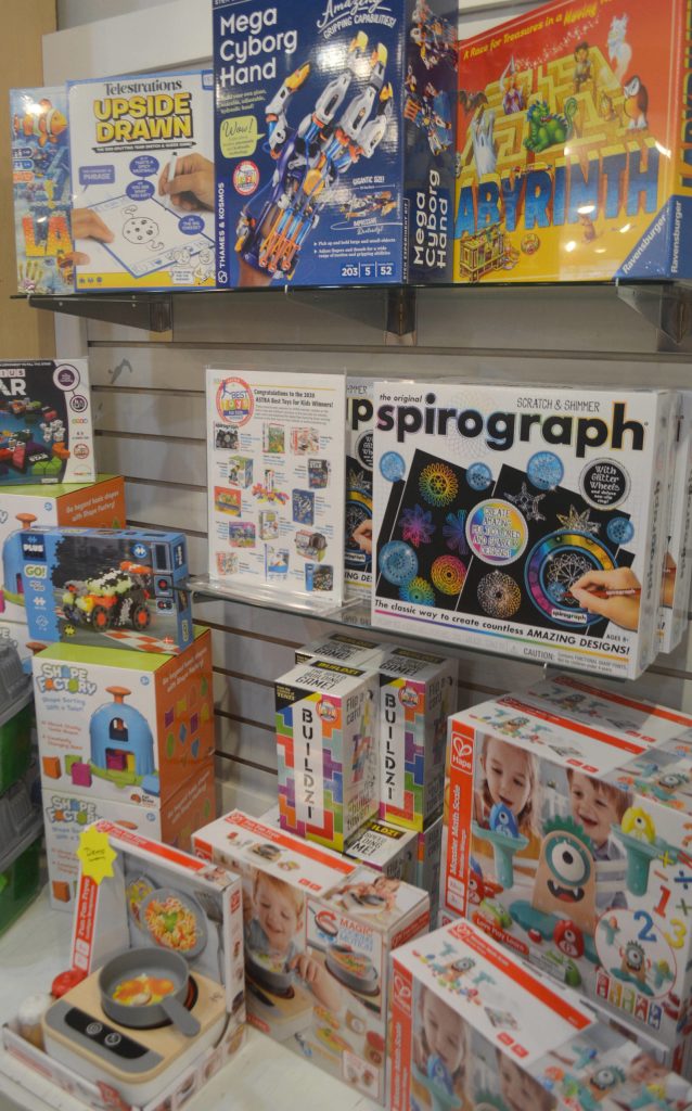 Calico Toy Shoppe sells toys, including these award-winning educational ones, for $20 to $30.