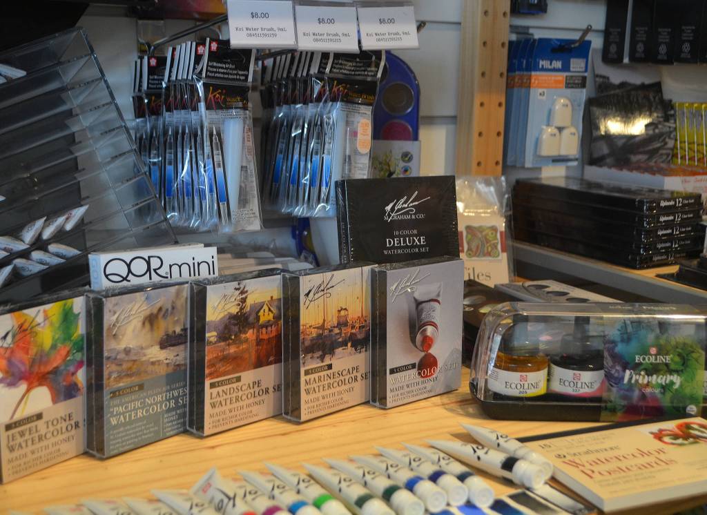 Little Island Craft sells water colors for serious artists that sell for $3.50 to $100 for a set.