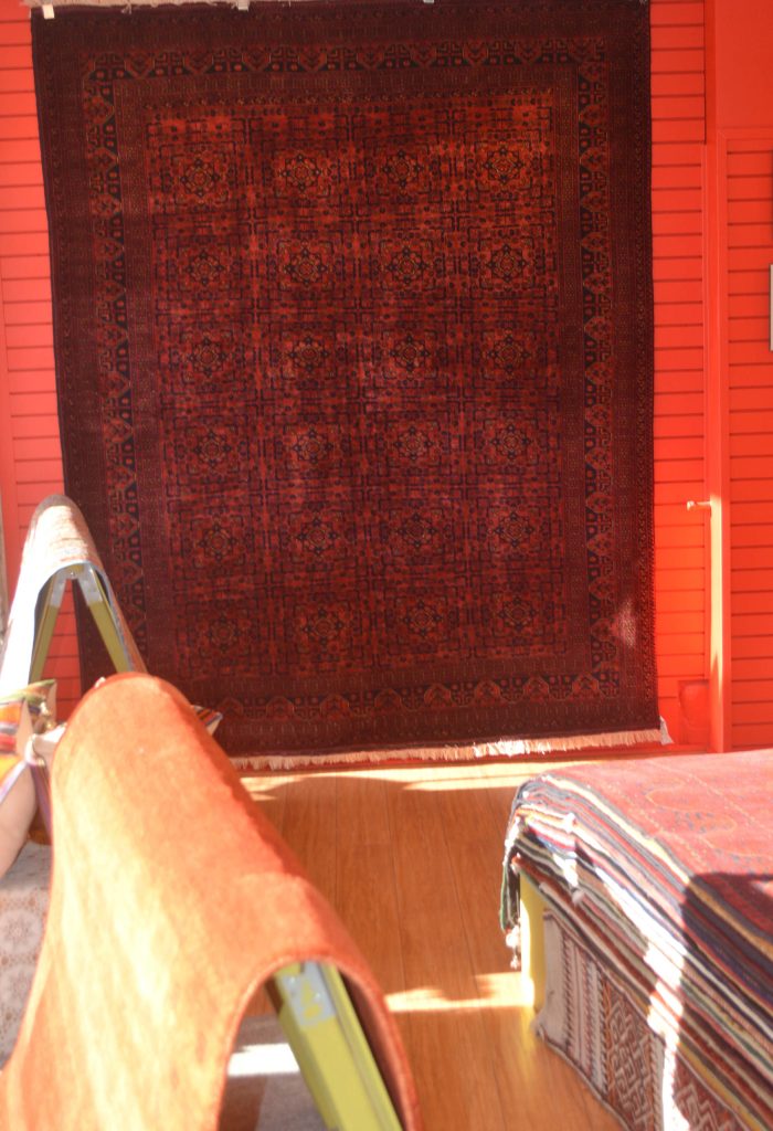 Shirvan Rug Gallery has moved just up the street and sells rugs starting at $200, and a silk one goes for $10,000.