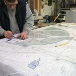 Greg Bonciolini working on a stained glass commission. Courtesy Photo