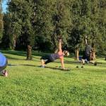 With no facility yet, club members worked out at parks.