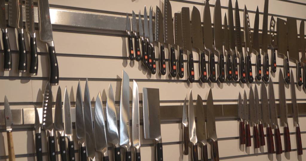 Need a knife? There are knives of all shapes and sizes at The Kitchen Store.