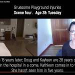 Gruesome Playground Injuries, by Rajiv Joseph - Island Theatre at the Library (Online) June 2020. Featuring Joseph Lacko and Rachel Noll James, directed by Steve Stolee.