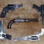 An impressive handgun collection.