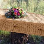 Natural willow casket.