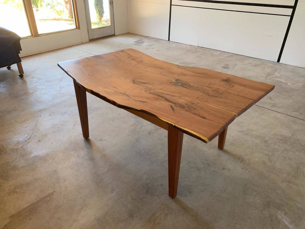 Artsy table made by Richard Oetting.