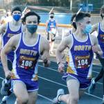 North Kitsaps Tenichi Gordon (left) and Matthew Fee (right) were the Vikings top two runners against Bremerton. (Mark Krulish/Kitsap News Group)
