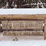 The sign at the Halls Hill Lookout.