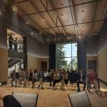 Small performances can take place in the studio. Barn-type doors can open to make the space part of the lobby. A patio will be just outside. Courtesy photo