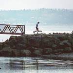 Runners along Blakely Harbor after crossing the pedestrian bridge. Talina Wood/Courtesy photo