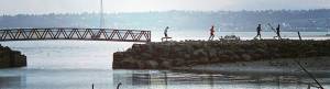 Runners along Blakely Harbor after crossing the pedestrian bridge. Talina Wood/Courtesy photo