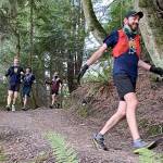 Ultramarathoners make their way down a hill on Cemetery Trail. Talina Wood/Courtesy photo