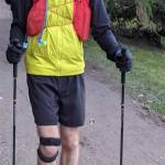 Mark Goodro, despite a knee injury, crossed the finish line after walking the last 35 miles. Courtesy photo
