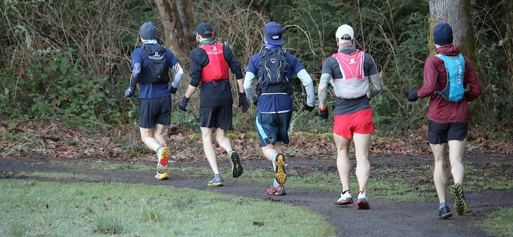 A pack of runners makes its way downhill. MacGregor Hill/Courtesy photo