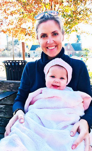 Erin Quick holds daughter Abigail.