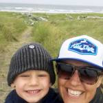 Erin Quick holds daughter Abigail.
Emerson and Erin Quick at the beach.