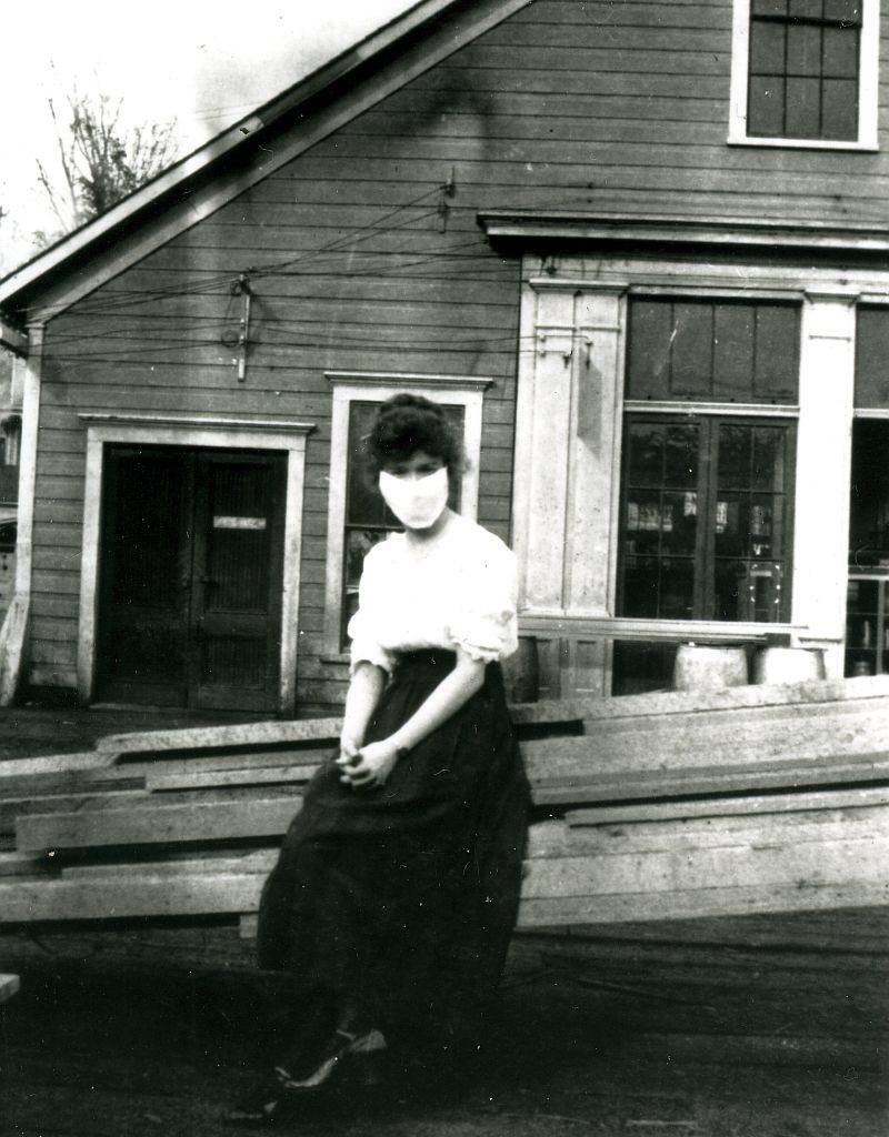 Brenda Jorgens of Bainbridge Island found this photo in the archives at the BI Historical Museum. It's of a woman wearing a mask in 1918 because of the Spanish Flu. The more things change the more they stay the same. Courtesy photo
