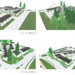 A three-dimensional look at the development from all four corners. Courtesy drawing