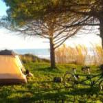 Camping in Sicily during the two-year bicycle trip. Courtesy photo