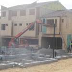 The back side of the housing complex.