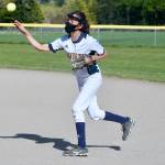 Kate Wikstrom makes the play on a ground ball at second base against Olympic. (Mark Krulish/Kitsap News Group)