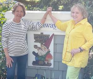 Courtesy Photos
Bernie Barker and Kathy Wielkiewicz track down gnomes.