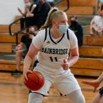 Anna Kozlosky scored 15 points in Bainbridge's game against Gig Harbor. Kozlosky is the team's leading scorer and had been averaging 13 points per game through her first four games. (Mark Krulish/Kitsap News Group)