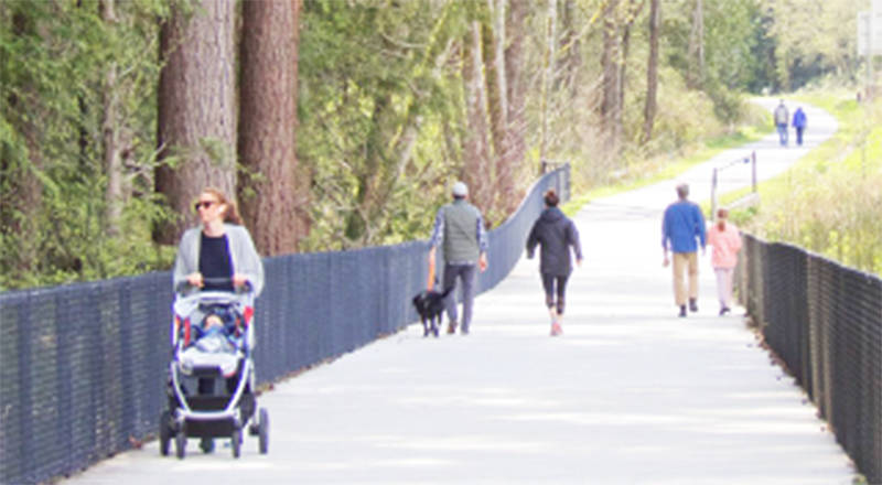 Existing trail from ferry to High School Road. Courtesy Photo