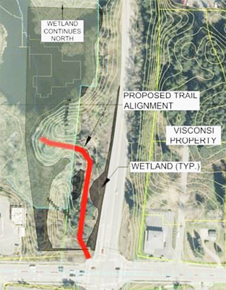 Map showing route of next segment.